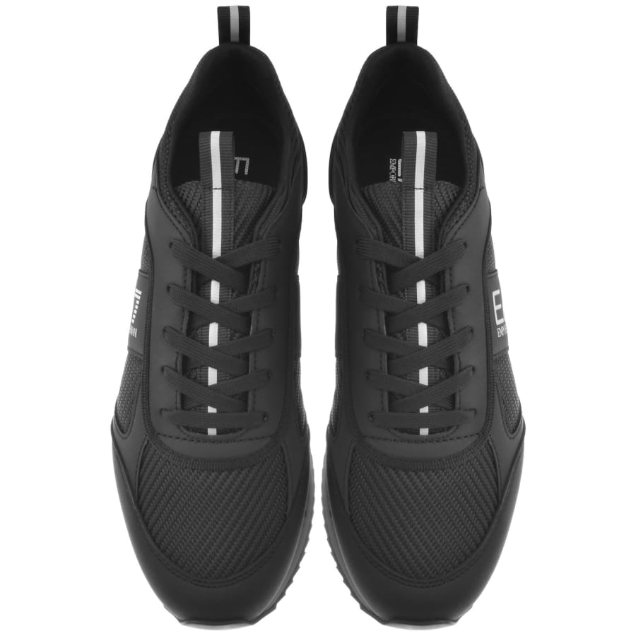Ea7 emporio armani logo trainers black sales